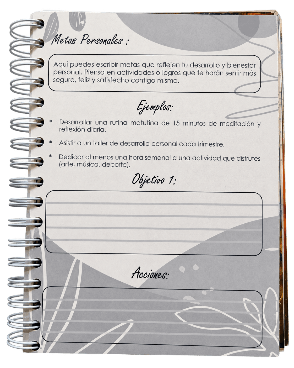 Página de metas personales